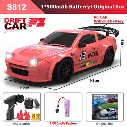 ZWN GTR Model AE86 RC CAR With LED Light 2.4G Radio Remote Control Drift Cars Professional 4WD Racing Toys for Children Gifts