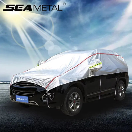 SEAMETAL Outdoor/Indoor Car Cover Waterproof All Weather SUV/Sedan Exterior Sun Protection Cover Anti Scratch Sunshade Windproof