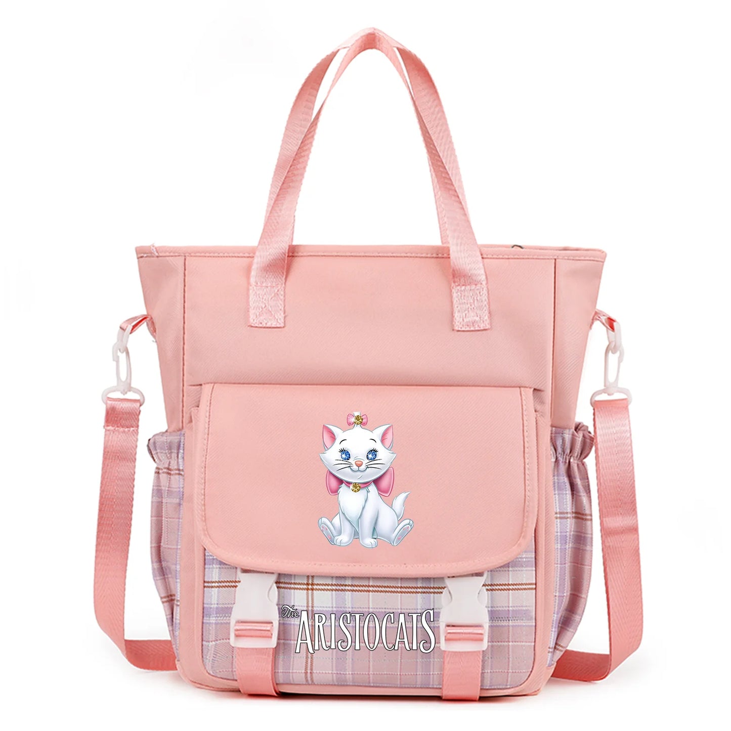 The Aristocats Marie Cat Handbag Shoulder Bag Messenger Bag Carrying Bag for Teenager Girls Boys Schoolbag Travel Shoulder Bag