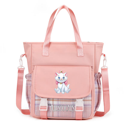 The Aristocats Marie Cat Handbag Shoulder Bag Messenger Bag Carrying Bag for Teenager Girls Boys Schoolbag Travel Shoulder Bag