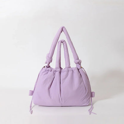 Simple Vintage Large Capacity Handbags Designer Soft Women Shoulder Crossbody Bags Casual Nylon Padded Tote Bag