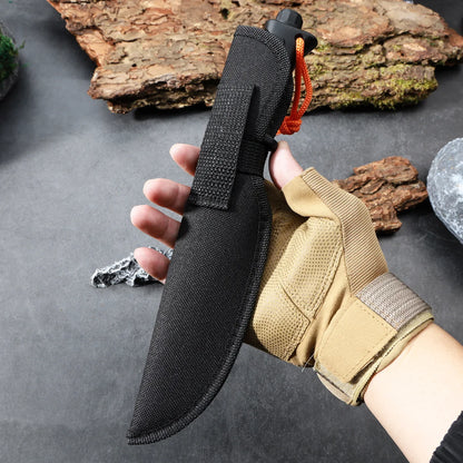 3CR13 Stainless Steel Sharp Fixed Blade Knife ABS Handle Outdoor Tactical Hunting Survival Knife Hand Tool For Camping Nylon Bag