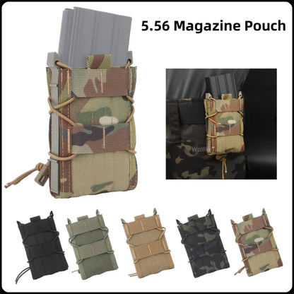 5.56 9mm ammunition bag AK M4 AR15 rifle pistol single magnetic bag Molle soft leather case