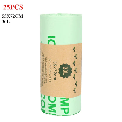 50pcs 6/8/10L /30L flat Trash Bags Biodegradable Garbage Bags Householde Compostable Rubbish Liners Bags for Kitchen