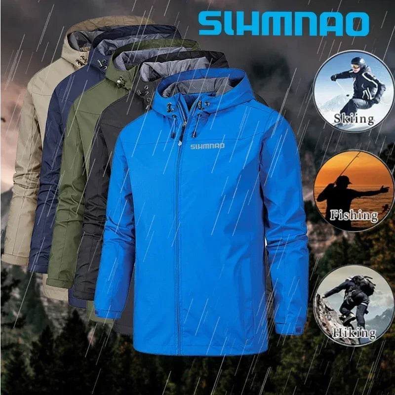 2025 New men's Autumn/Winter Jacket Motorcycle windproof jacket Mountaineering jacket Waterproof fishing raincoat casual coat