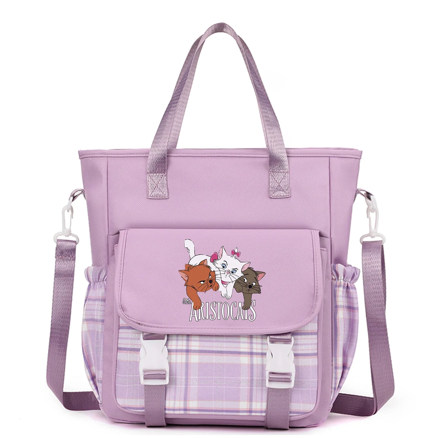 The Aristocats Marie Cat Handbag Shoulder Bag Messenger Bag Carrying Bag for Teenager Girls Boys Schoolbag Travel Shoulder Bag