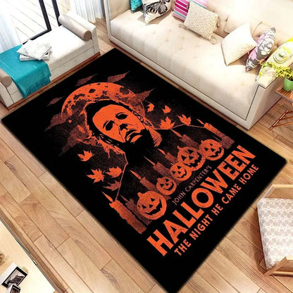 VIKAMA M-Michael Myers Horror Halloween Decorative Warmer Rug Home Living Room Bedroom Carpet Bathroom Kitchen Non Slip Carpet