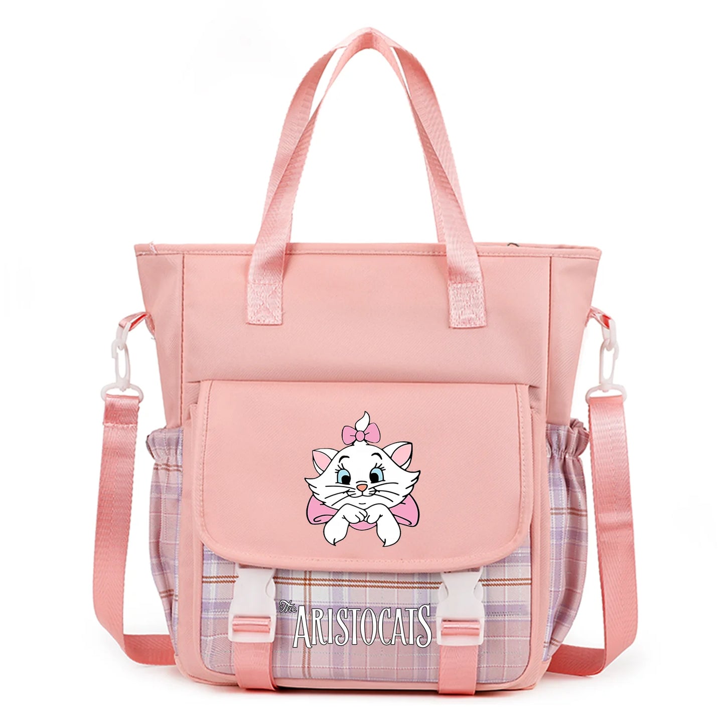 The Aristocats Marie Cat Handbag Shoulder Bag Messenger Bag Carrying Bag for Teenager Girls Boys Schoolbag Travel Shoulder Bag
