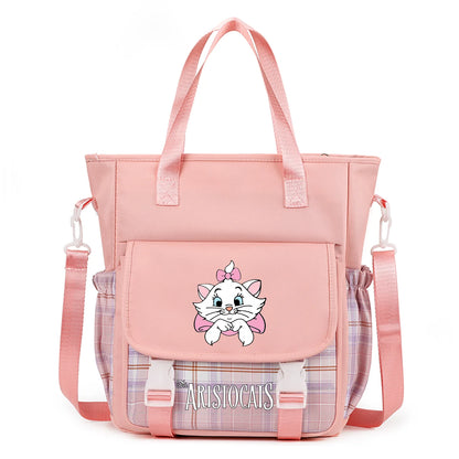 The Aristocats Marie Cat Handbag Shoulder Bag Messenger Bag Carrying Bag for Teenager Girls Boys Schoolbag Travel Shoulder Bag