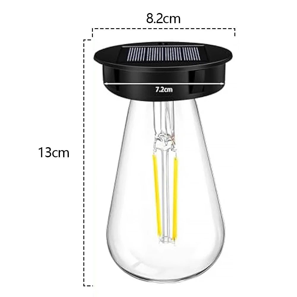 7cm Solar Lamp Base with LED Bulb Solar Lights Replacement Anto On & Off Atmosphere Decorate Light Holder for Outdoor Garden