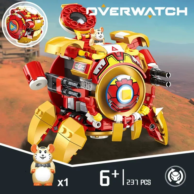 Ornamental Decoration Overwatch Character Wrecking Ball Mini Model Action Figure Block Compatible LegoBall Brick Toys Gifts