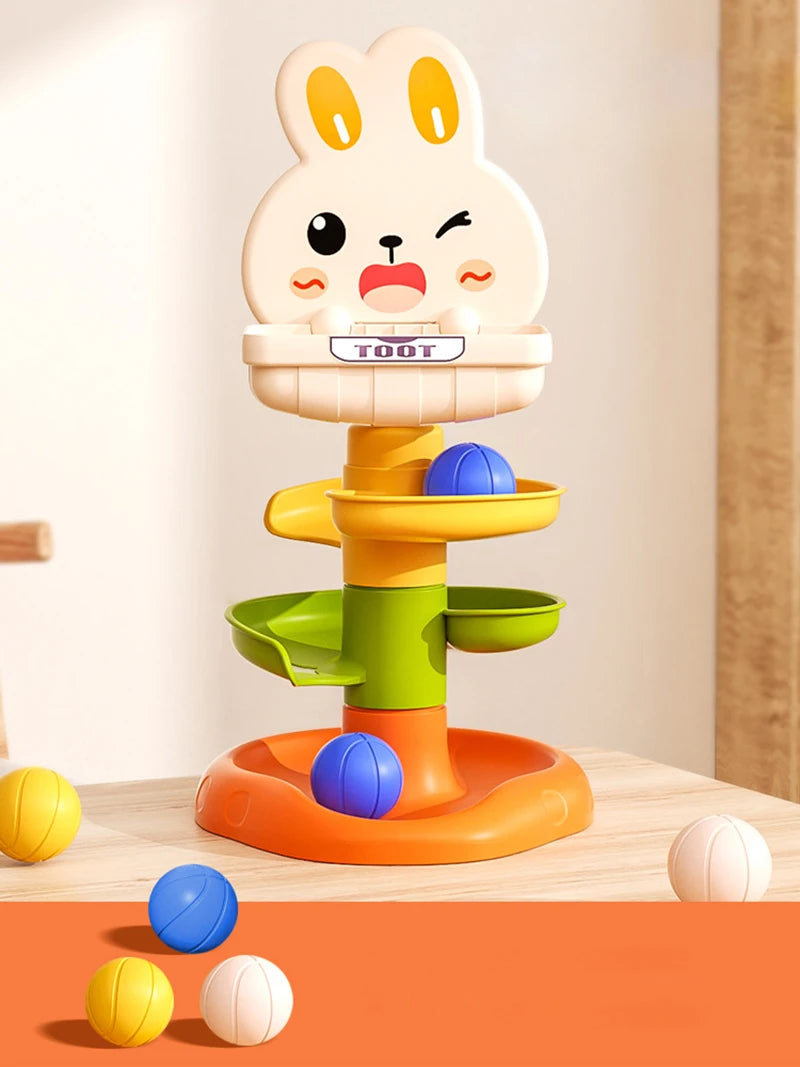 Montessori Toys Ball Drop Toy for Toddler 1 2 3 Ages Stacking Tower Toy Baby Development Game Educational Activity Birthday Gift