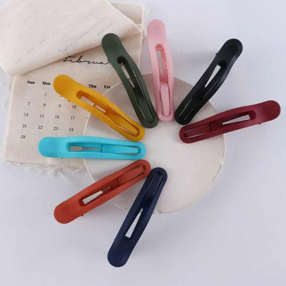 Simple Wild Girls Seamless Women Candy Color Hair Claw Face Wash Hairpin Plastic Duckbill Clip