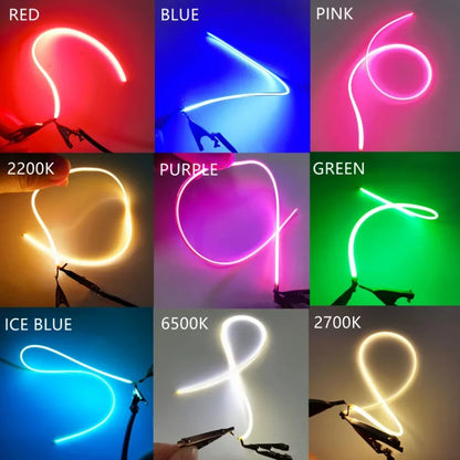 10pcs LED Same End Filament Flexible Ultra Slim 3V Spiral Bulb Retro Edison Bulb Lamp Parts COB Diode Lighting Strip Decoration