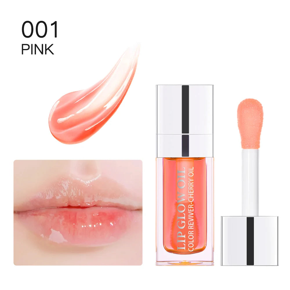 Waterproof  Moisturizing Lip Oil Hydrating Lasting Sexy Glossy Lip Gloss Transparent Plumping Liquid Lipstick Lip Care Makeup