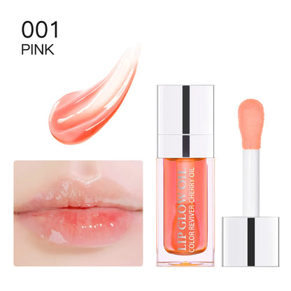 Waterproof  Moisturizing Lip Oil Hydrating Lasting Sexy Glossy Lip Gloss Transparent Plumping Liquid Lipstick Lip Care Makeup
