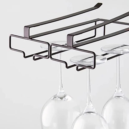 Wine Glasses Holder Bartender Stemware Hanging Rack Under Cabinet Stemware Organizer Glass Goblet Iron Rack Bar Kitchen Tools