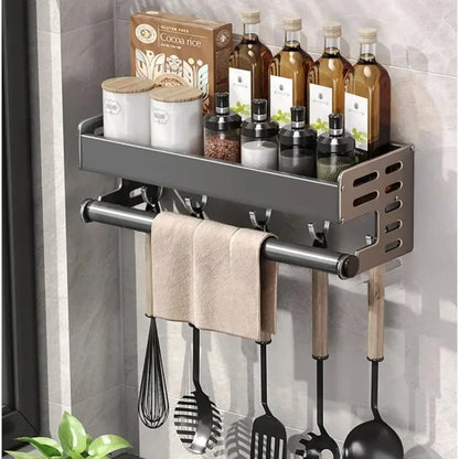 Wall Mounted Kitchen Storage Strong Load-bearing Kitchen Storage Shelf Rack Easy To Install Household Waterproof Knife Holder