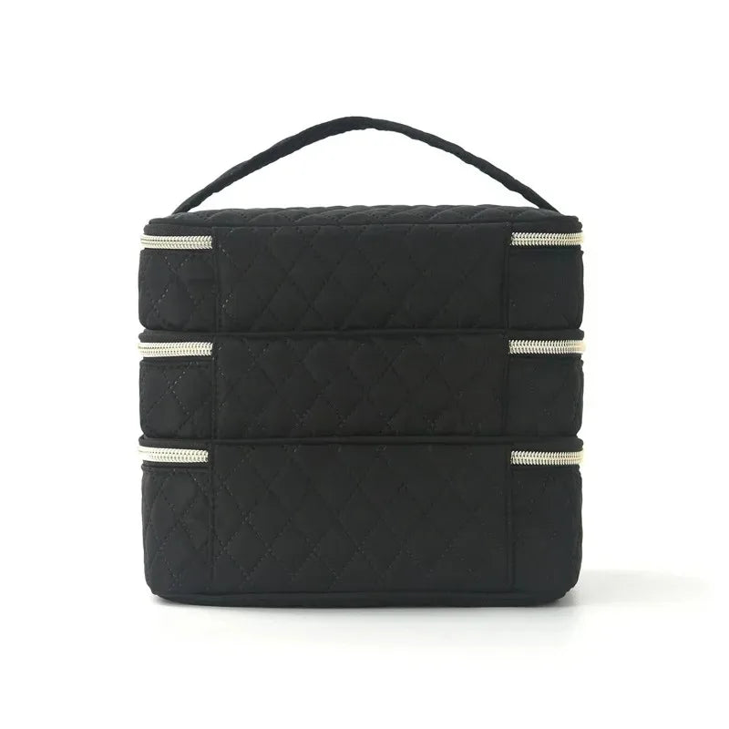 3 Layer Nail Polish Organizer Bag Holds 84 Bottles Nail Lamp Detachable Compartments Travel Salon Home DIY  Nail Tech Storage