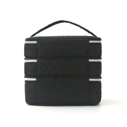 3 Layer Nail Polish Organizer Bag Holds 84 Bottles Nail Lamp Detachable Compartments Travel Salon Home DIY  Nail Tech Storage