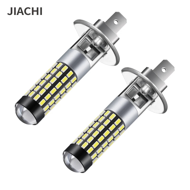 Jiachi 2PCS H1 H3 Replacement Bulb H7 H10 880 881 5202 Led Auto Fog Lamp 3014 78 Chip Daytime Running Light 6000K White 12-24V