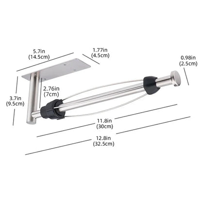 Stainless Steel Paper Towel Holder Punch-free Bathroom Toilet Paper Holder Storage Rack Kitchen Organizer Adhesive Wall Mount