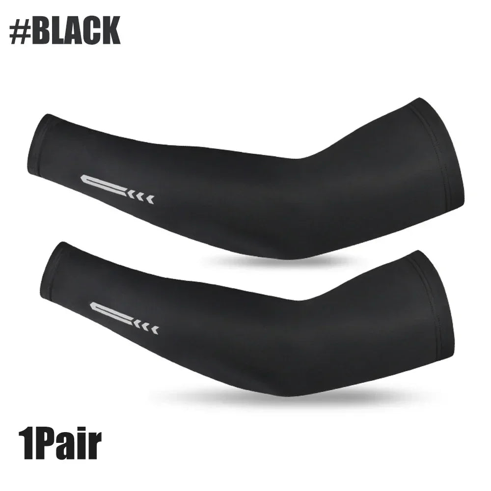 1Pair UV Sun Protection Cooling Arm Sleeves for Men & Women - UPF 50 Sports Compression Cooling Athletic Sports Sleeve for Golf