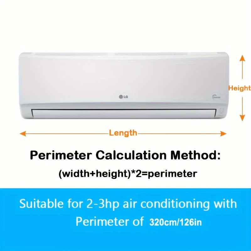 Summer Air Conditioning Cleaning Cover Suitable for  9000~36000BTU Hanging AC Thickened Dust Water Bag Support Plate Cleaner Set
