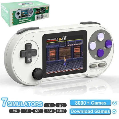 SF2000 3 inch IPS Screen Portable Handheld Game Console Mini Retro Video Game Player Built-in 8000+ Games Game Console AV Output