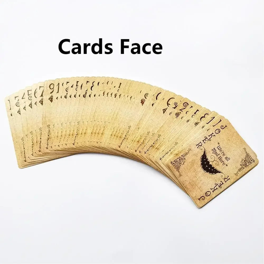 Vintage Retro Playing Cards Alice Game Poker Playing Cards Deck Board Games Poker Ideal for Themed Parties Props Theme and Games