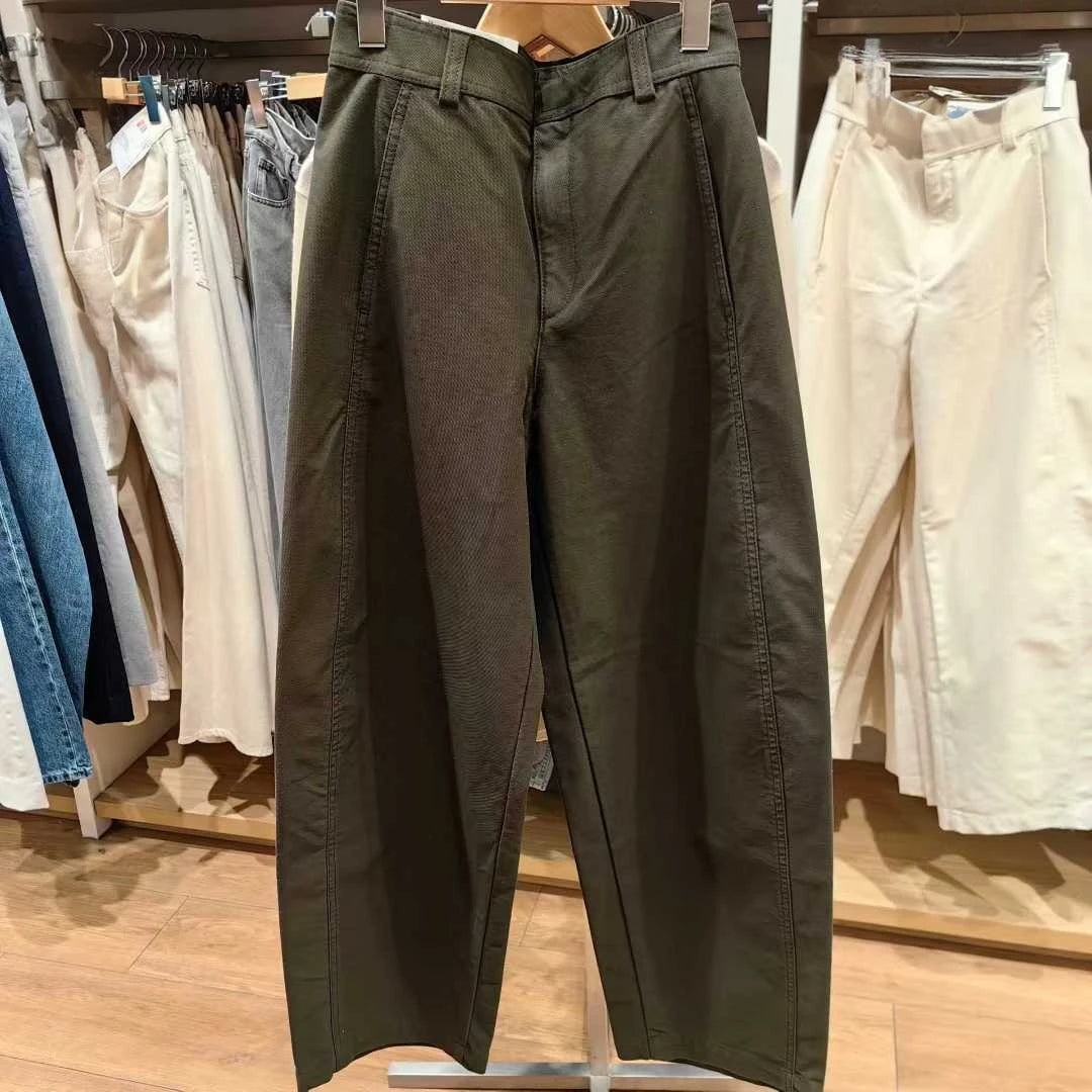 Women's Knitted Wide Leg Pants Casual Trousers Autumn Winter New Sle High Waist Zipper Cotton Loose Fit Comfortable Casual ...