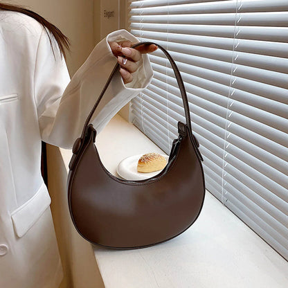 2024 Fashion Armpit Bags for Women Cute Half Crescent Bag Leather PU Purses and Handbags Designer Shoulder Bag Small Hand Bag