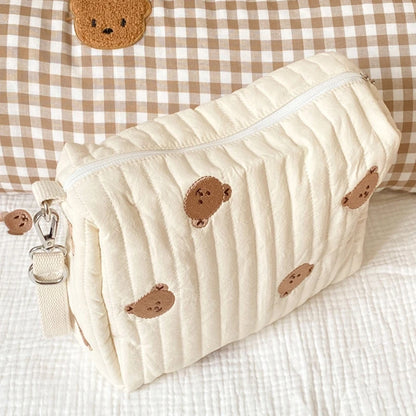 Cotton Mom Bag Storage Makeup Organizer Baby Diaper Stroller Bag for Diapers Wipes Toys Nappy Nursing Pouch Drop Shipping