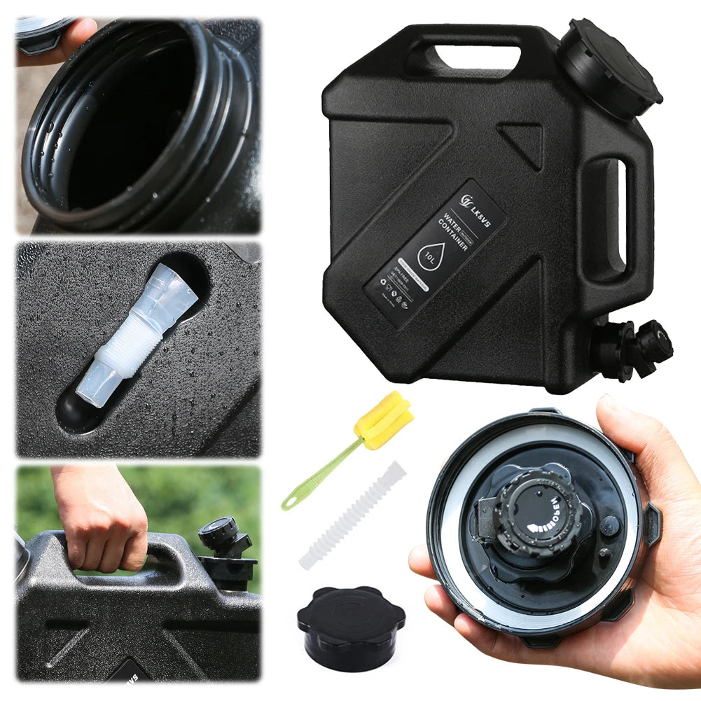 10/12L Portable Camping Water Jug BPA Free Water Tank with 2 Collapsible Water Bag for Camping Car Outdoor Hiking Picnic Fishing