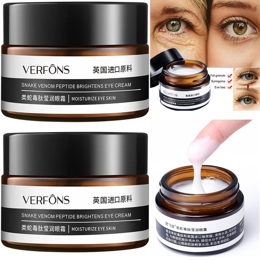 2Pcs Verfons 30G Snake Venom Peptide Eye Cream Smoothes Fine Lines And Dark Eye Cream Instant Removal Of Eye Bags Cream