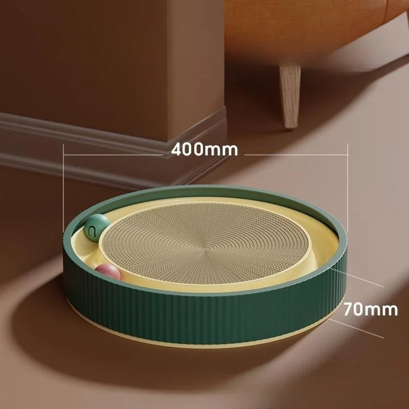 Round Cat Scratching Board Anti Cat Scratcher with Ball Pet Cat Toys Funny Sharpen Nails Scraper Can Replace Nest For Cats
