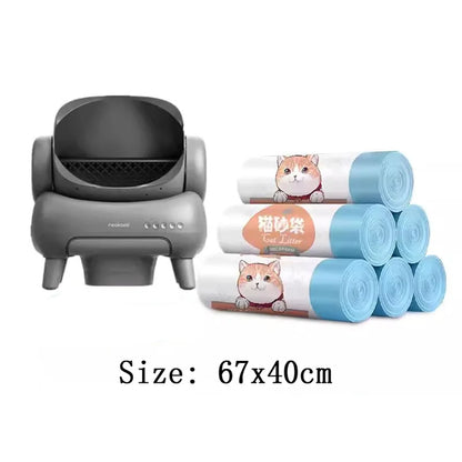 Use for Neakasa/CatLink Smart Cat Litter Box Garbage Bag Drawstring Thickened Cat Collection Storage Poop Bags Pet Supplies