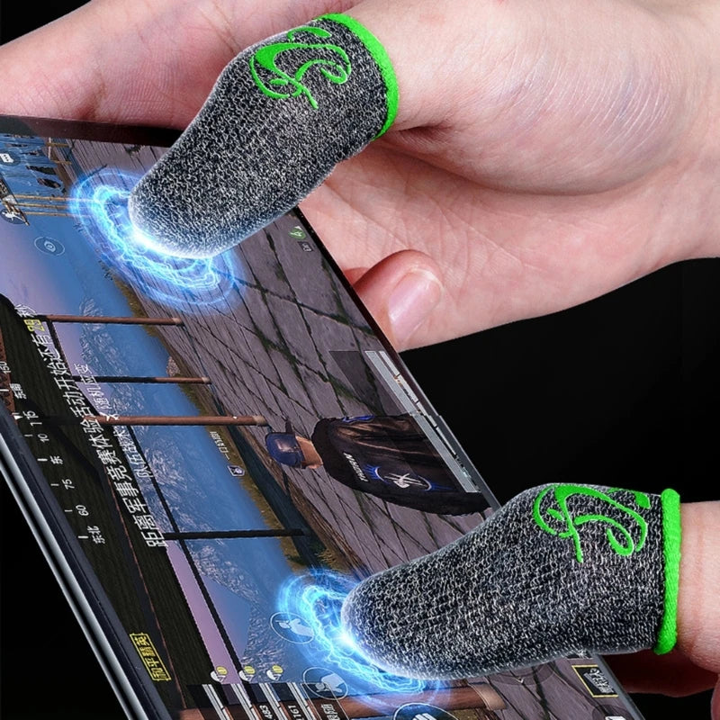 1 Pair Gamer Sleeve Sweatproof Dedales Gamer Finger Cover Touch Screen Fingertips Sleeve For PUBG Mobile Games Game Accessories