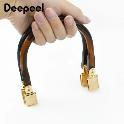 2/4Pcs Deepeel 13*14cm Resin Bag Handle Purse Kiss Clasp Handbag Frame Buckle Wallet Handles Women DIY Sewing Hardware Accessory
