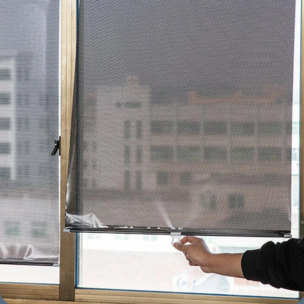 Universal Roller Blinds Suction Cup Sunshade Blackout Curtain Car Bedroom Kitchen Office Window Sun-shading Curtains Retractable