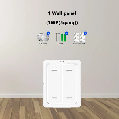 RF 433Mhz Wireless Light Switch 10A Mini Relay Receiver 1/2/4 Gang wall Panel Remote Control Interruptor For LED Lamp 110V 220V