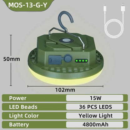 Tent Light Rechargeable Lantern Portable Emergency Night Market Light Outdoor Camping Bulb Lamp Flashlight Home Emergency LED