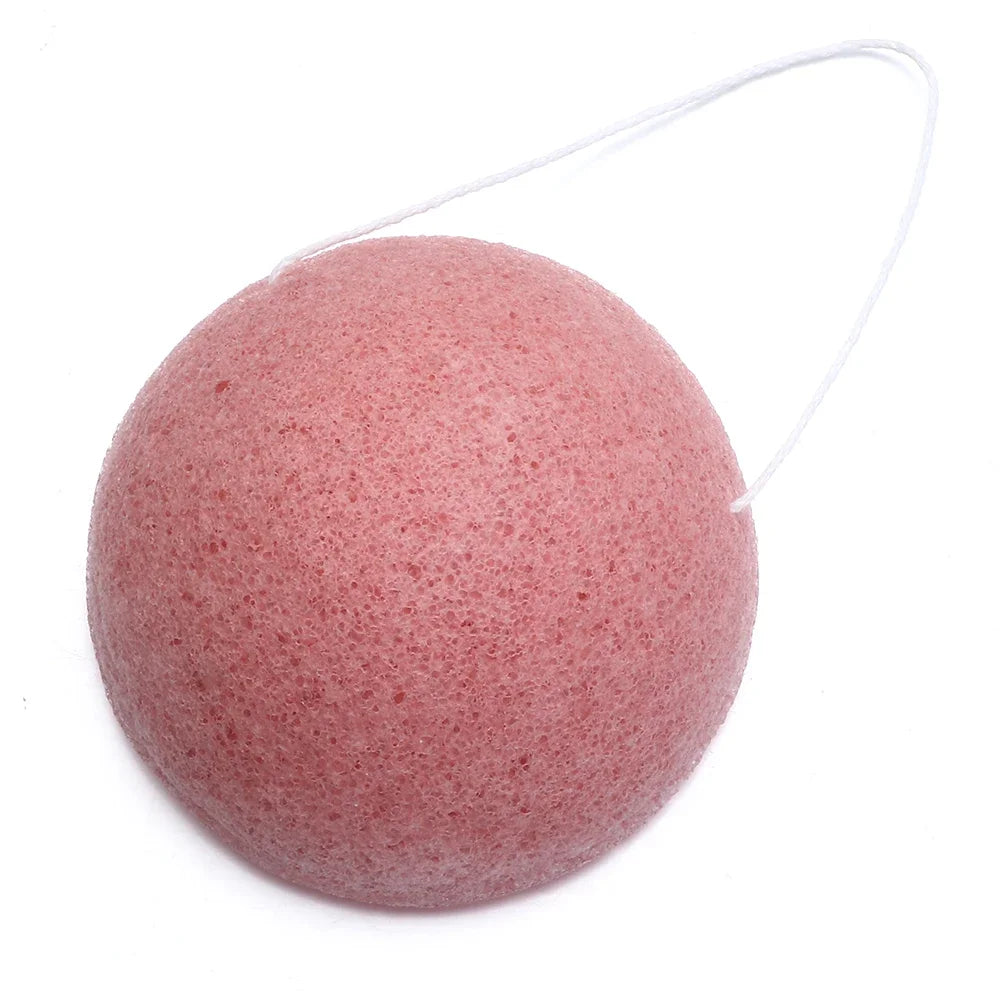 Soft Texture Face Wash Puff Konjac Cleaning Sponge Round Face Wash Cleaning Sponge Natural Fiber Facial Cleansing Exfoliator
