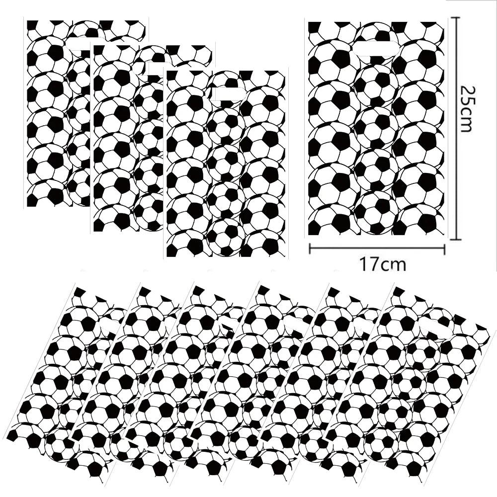 White Football Birthday Party Decorations Soccer Disposable supplies Tablecloth bag balloons children favors Kids Boys Baby game