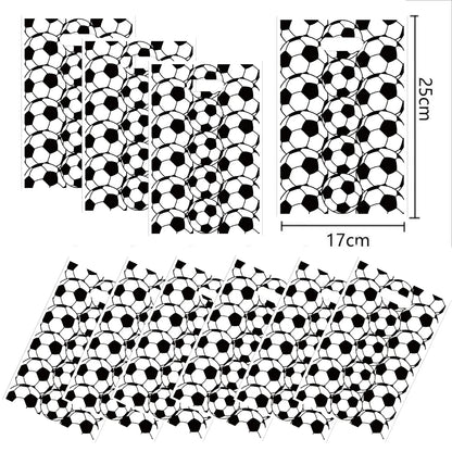 White Football Birthday Party Decorations Soccer Disposable supplies Tablecloth bag balloons children favors Kids Boys Baby game