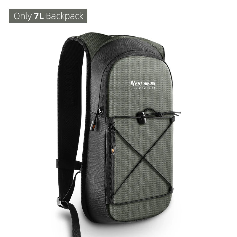 WEST BIKING 7L/16L Cycling Backpack Breathable Reflective Outdoor Climbing Hiking Hydration Backpack Bike Helmet Storage Bag