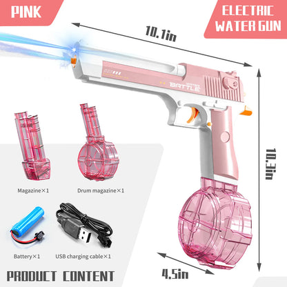 Water Gun Electric Toy High Pressure Full Auto Pool Games Beach Pistol Shooting toy Summer Outdoor Adults Boys Girls Water gun