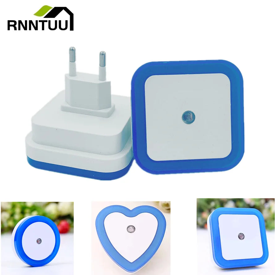 RnnTuu LED Night Light Mini Light Sensor Control 110V 220V EU US Plug Nightlight Lamp for Children Kids Living Lights