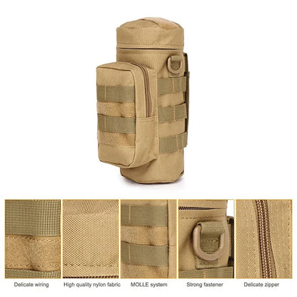 Tactical Molle Water Bottle Bag Pouch Holder Outdoor Travel Camping Hiking Cycling Fishing Hunting Water Bottle Kettle Carrier
