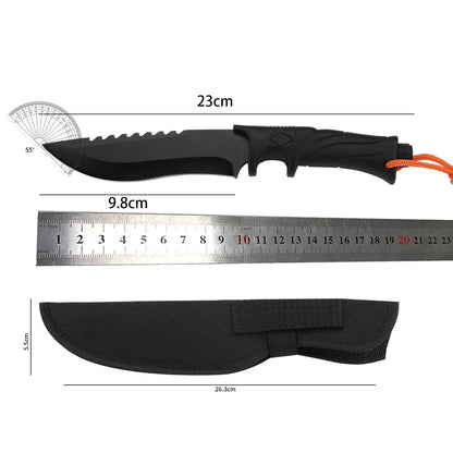3CR13 Stainless Steel Sharp Fixed Blade Knife ABS Handle Outdoor Tactical Hunting Survival Knife Hand Tool For Camping Nylon Bag